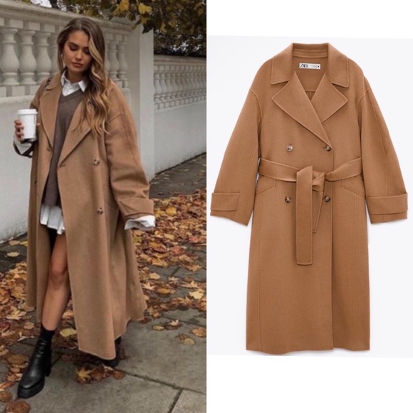 WOOL BLEND OVERSIZED COAT - Picture 10 of 16